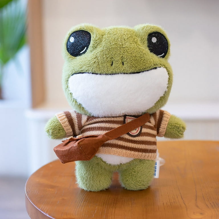 Green Frog Plush Toy, Soft Cute Stuffed Frog Gift, Style-8