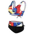 thumbnail image 4 of YOUSNH Maillots de Bain Maillots de Bain Maillots de Bain Taille Plus Imprimé Maillots de Bain Rembourrés Women Tankinis Set Maillots de Bain for Women Rouge S, 4 of 5