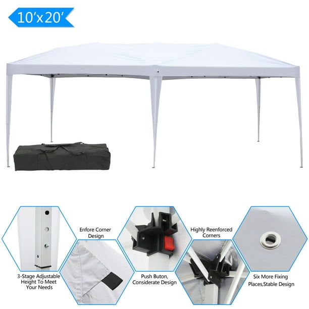 Outdoor Canopies Tents, BTMWAY 10x20ft Folding Popup Canopy Tent with