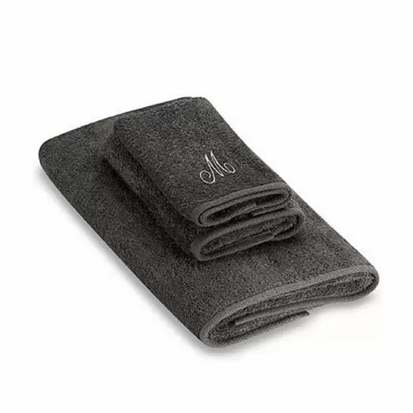 Avanti Premier Silver Script Monogram Fingertip Towel