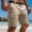 Beige, variant on Men's Cargo Shorts Elastic Waist Stretchy Chino Shorts Relaxed Fit Work Hiking Short Multi Pockets Dark Green 2XL