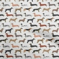 thumbnail image 1 of oneOone Viscose Jersey White Fabric Dog Sketch Fabric For Sewing Printed Craft Fabric By The Yard 60 Inch Wide, 1 of 5