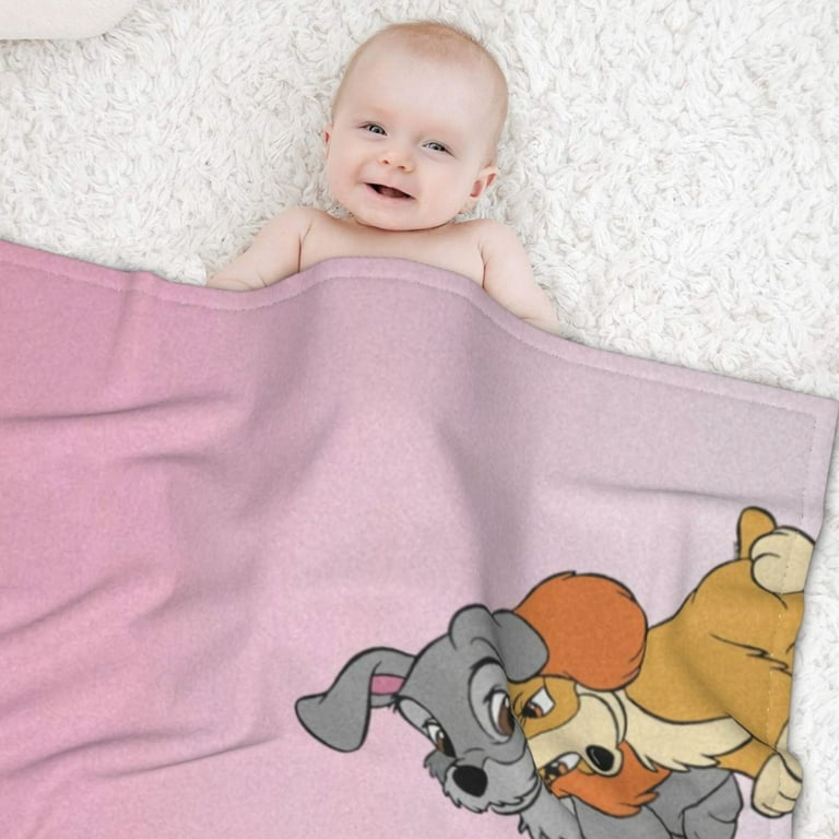 Lady And The Tramp Cartoon Baby Blanket for Boys Girls Super Soft Comfy All Season Toddler Blanket Warm Newborn Swaddle Receiving Blankets for Crib Nursery Stroller Travel 40x30 inch Walmart