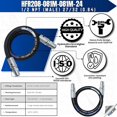thumbnail image 3 of 1/2" Hydraulic Hose Assembly 24 Inches – Male NPT x Male NPT, 5,220 PSI, SAE 100 R2AT, 2-Wire Braided, Oil-Resistant Rubber, Heavy-Duty High-Pressure Line | Model HFR208-081M-081M-24, 3 of 9