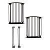Dreambaby Black Chelsea Tall 28"-35", 2 Baby Gates & Extensions, Color Black