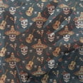 thumbnail image 3 of Mexican Tulle Curtains with Rod Pocket, Detailed Floral Sugar Skulls with Sombrero Hats Chili Peppers and Guitars, Sheer Drape for Wedding Party 2 Panels, 7 Sizes, Multicolor, by Ambesonne, 3 of 3