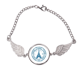 thumbnail image 1 of Paris France Eiffel Tower Classic Pais Ciudad Pulsera pulsera pulsera alas de ángel pulsera, 1 of 3