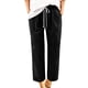 thumbnail image 2 of Pntutb Pantalones de algodón y lino elásticos de color sólido informales a la moda para mujer Pntutb Pntutb-5181, 2 of 5