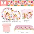 thumbnail image 5 of Jestar 98 Pcs Fairy Party Decorations Supplies Plates and Napkins Sets for Berry First Birthday, 5 of 6