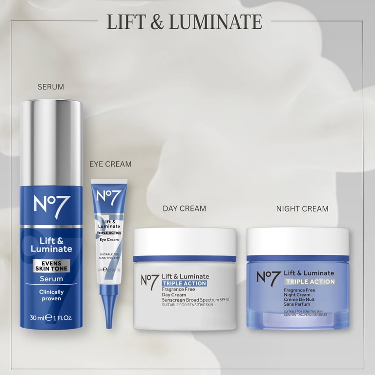 No7 Anti-Age, Moisturizing & Luminate Triple Action Day Cream, SPF