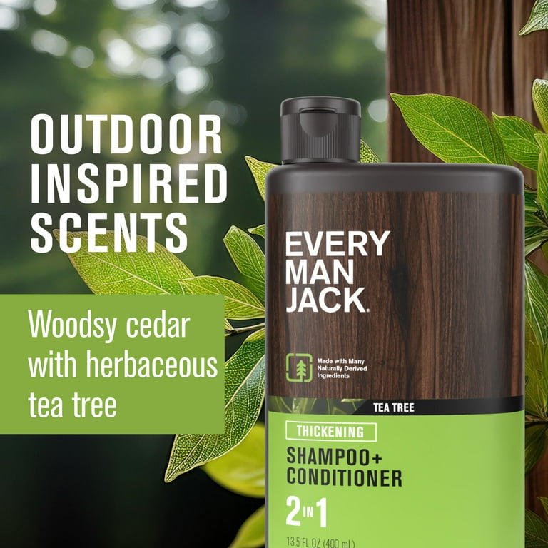 Every Man Jack Men's 2 in 1 Thickening Shampoo and Every Man Jack Men's 2 in 1 Thickening Shampoo and