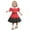 Red, variant on Utlike Girls Dresses Lapel Polka Dot For Color Block Princess Dress With Belt Popular Sundress For Girl Size 9 Years-10 Years