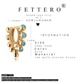 thumbnail image 5 of Fettero 14K Gold Plated Dainty Bead Diamond Dangle Drop Huggie Hoop Earrings Jewelry Gift for Women, 5 of 6