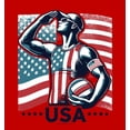 thumbnail image 4 of USA Athlete Adult Red Crew Neck Short Sleeve Tee-Medium, 4 of 4