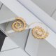thumbnail image 1 of Vintage Heart-Shaped Spiral Earrings - Exaggerated Large Swirl Gear Earrings for Women & Girls, 1 of 4