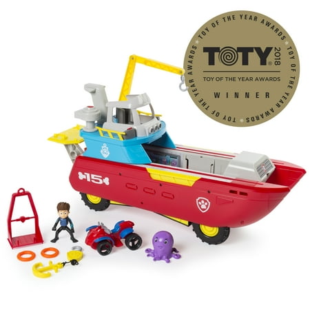 Paw Patrol Sea Patrol - Sea Patroller Transforming Vehicle with Lights and (Best Vehicle For Family Of 4 With 2 Dogs)