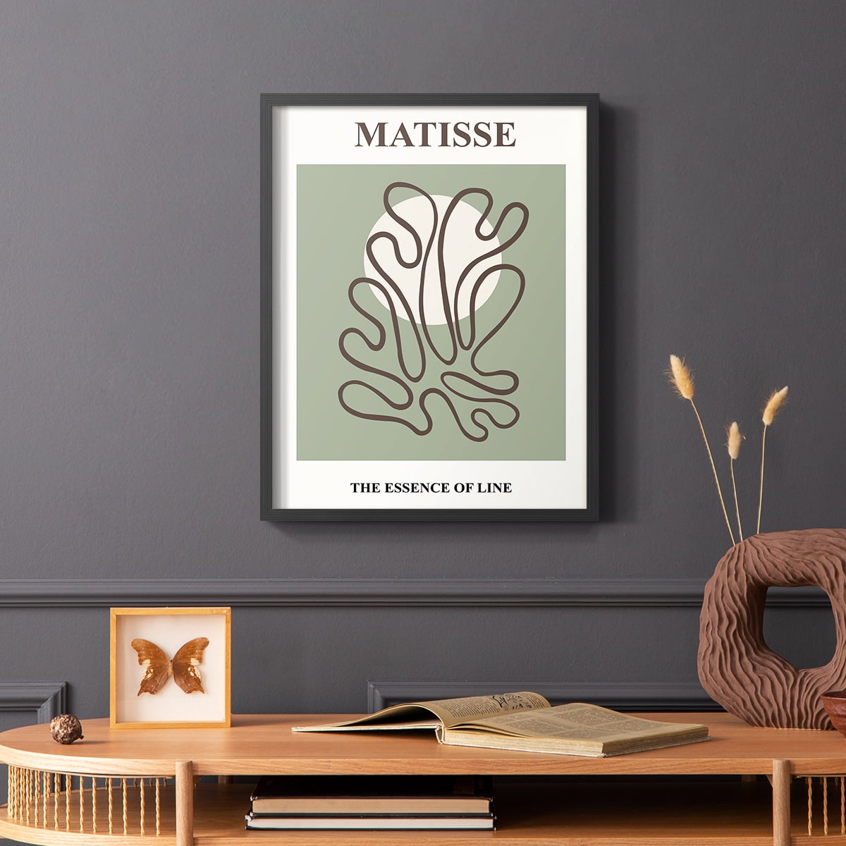 Matisse CXIII Framed Print in Black Solid Wood 16 x 20 Framed Print