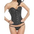 thumbnail image 1 of SAYFUT Women's Fashion Jacquard Pattern Lace Body Shaper Waist Training Overbust Corset Bustier Size S-6XL, 1 of 7