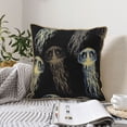 thumbnail image 6 of Kll Jellyfish Decorative Throw Pillow Covers Velvet Soft For Couch Sofa Bedroom Living Room Outdoor -20"X20", 6 of 8