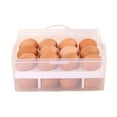 thumbnail image 2 of Bandeja de huevos de doble capa, caja de almacenamiento, soporte para huevos, organizador con tapa, cocina y hogar, 2 of 8