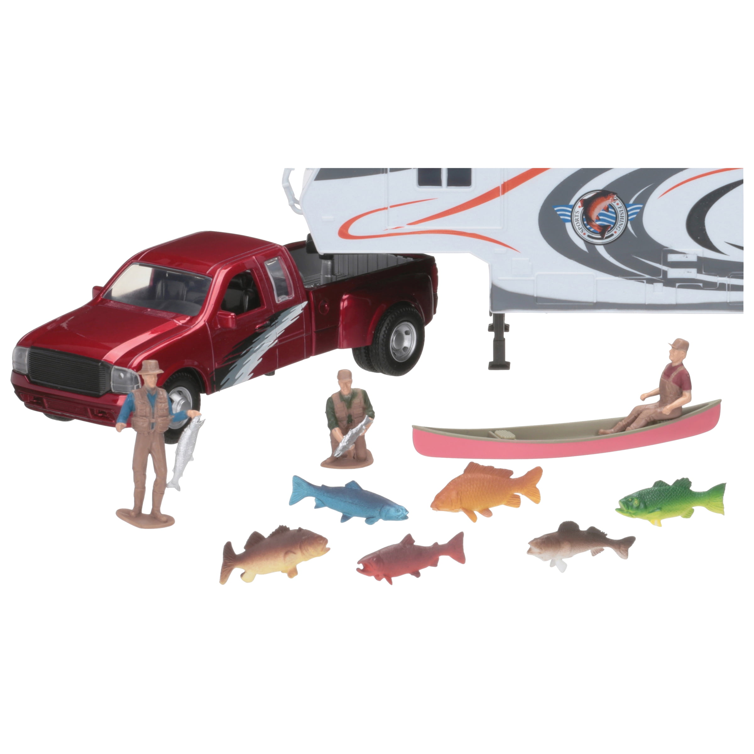 Fishing Camper Playset by New Ray 1-32 Scale. Toy