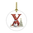 thumbnail image 5 of Christmas Hanging Oranments Red Alphabet Snowman Ornaments for Christmas Tree Circular Acrylic Christmas Decor with String for Holiday Gift Decorations, 5 of 5