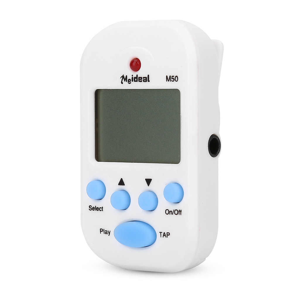 Tebru Digital Metronome, Mini Digital Beat Tap M50 Tempo Metronome Clip