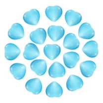 Uxcell 20Pcs Natural Heart Shaped Crystal Stone, 0.6 Inch 5/16" Thick Mini Polished Love Gemstone Crystal, Pocket Rock Engraved Worry Stones for Women Gift Meditation, Blue Cats Eye