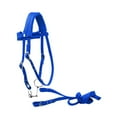 thumbnail image 3 of Brida de caballo con riendas, cuerda principal para caballo, sillas de montar occidentales ajustables, riendas de brida de tracción lateral, equipo Azul, 3 of 8