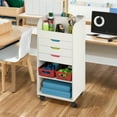 thumbnail image 4 of Honey-Can-Do 3-Drawer Particleboard Craft Storage Cart, White, 4 of 10