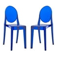 thumbnail image 3 of Modway Casper Chaises de Salle à Manger Empilables Modernes en Acrylique Bleu, 3 of 7