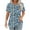 Style 008, variant on Women's Summer T-Shirts New Fashion Floral Prints Top Loose Round Neck Chest Pleated Shirts Womens Casual Short Sleeve Blouses Pullover Tops