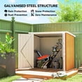 thumbnail image 3 of Remise de Jardin en Acier Galvanisé Jaune - Abri d'Outils Extérieur 57,9 Pouces x 33,9 Pouces pour Patio, Pelouse et Cour - Solution de Rangement Résistante aux Intempéries, 3 of 7