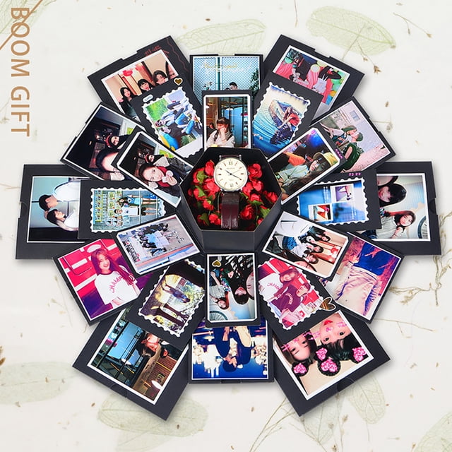 Caja sorpresa, caja de explosión creativa, regalo de bricolaje, álbum de recortes y álbum de fotos, caja de regalo como regalo de cumpleaños sobre el amor, sorpresa para abrir