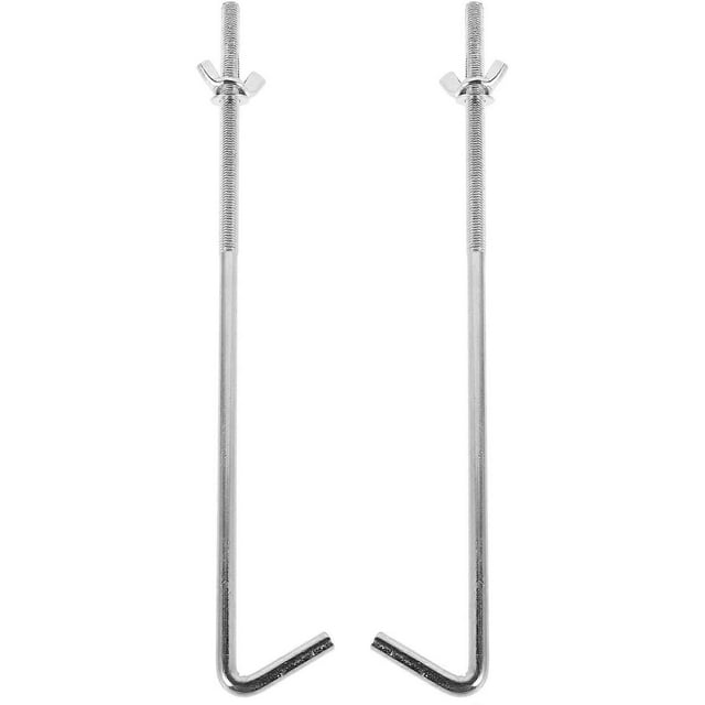 2pcs Universal Bolt Battery Holder Aluminum Alloy J Hooks Car Trucks SUV Battery Hold Down Bracket Kit for Automotive Battery Accessories
