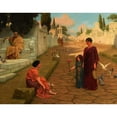 thumbnail image 3 of John William Godward 18x15 Black Modern Framed Museum Art Print Titled - Outside the Gate of Pompeii (1905), 3 of 5