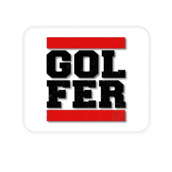 DistinctInk Mouse Pad - 1/4" Foam Rubber - Golfer Word Art