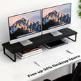 thumbnail image 2 of Ergonomic Monitor Stand with Integrated Desk Organizer – Heavy-Duty Design Supports Monitors, Creates Spacious Under-Desk Area for Keyboard & Laptop. Durable Aluminum Build Ideal for Home Office, 2 of 8