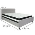 thumbnail image 4 of Emma + Oliver Queen Three Button Tufted Platform Bed/Mattress-Light Gray Fabric, 4 of 6