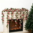 thumbnail image 5 of TETOU 6pcs Flower Garlands Artificial Rose Vine Flowers with Leaves 66ft Hanging Roses Vine for Room Wedding Birthday Christmas Wall Decor(Pink), 5 of 8