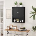 thumbnail image 4 of Costway Wall Mount Bathroom Cabinet Storage Organizer Medicine Cabinet Black, 4 of 10
