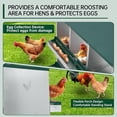 thumbnail image 4 of Bingirl Nesting Boxes for Chickens, 3 Compartment Metal Chicken Nesting Box with Swing Perch, Rollout Egg Collection, Wall Mountable Chicken Nesting Boxes for Laying Eggs, 4 of 6