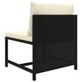 thumbnail image 3 of vidaXL 11 Piece Garden Lounge Set with Cushions Poly Rattan Black, 3 of 5