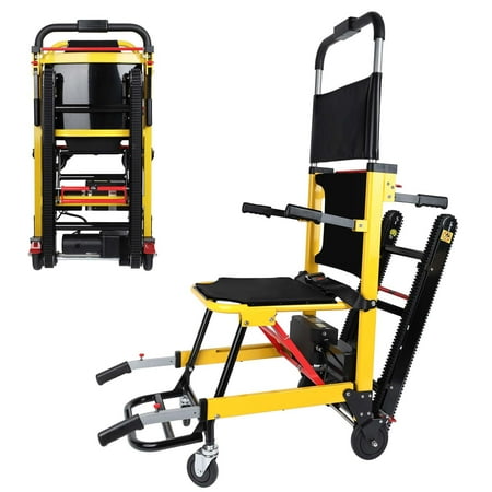 Ecojoy Electric Stair Climbing Wheelchair, Portable Electric Chair, Battery Track Climbing Wheelchair Stair Chair Lift 440lbs Max Load, Power Heavy Duty Folding Wheelchair for Adults Seniors