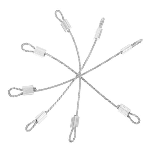 MLINS 4pcs Safety Cable Lock Coated Safety Cable for Ceiling Fan Accessories Lock Security Wire Rope with Double