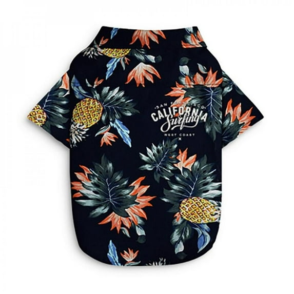 Promotion Clearance Pet Summer Printed Shirt, Dog Thin Short Sleeves Dog Shirt Clothes Summer Vest Costume Pineapple Pattern For Puppy