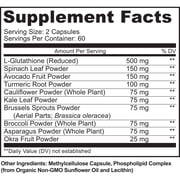 MoxyVites Liposomal Glutathione 500mg, Antioxidant Support, Gluten-Free, Vegan, 120 Caps