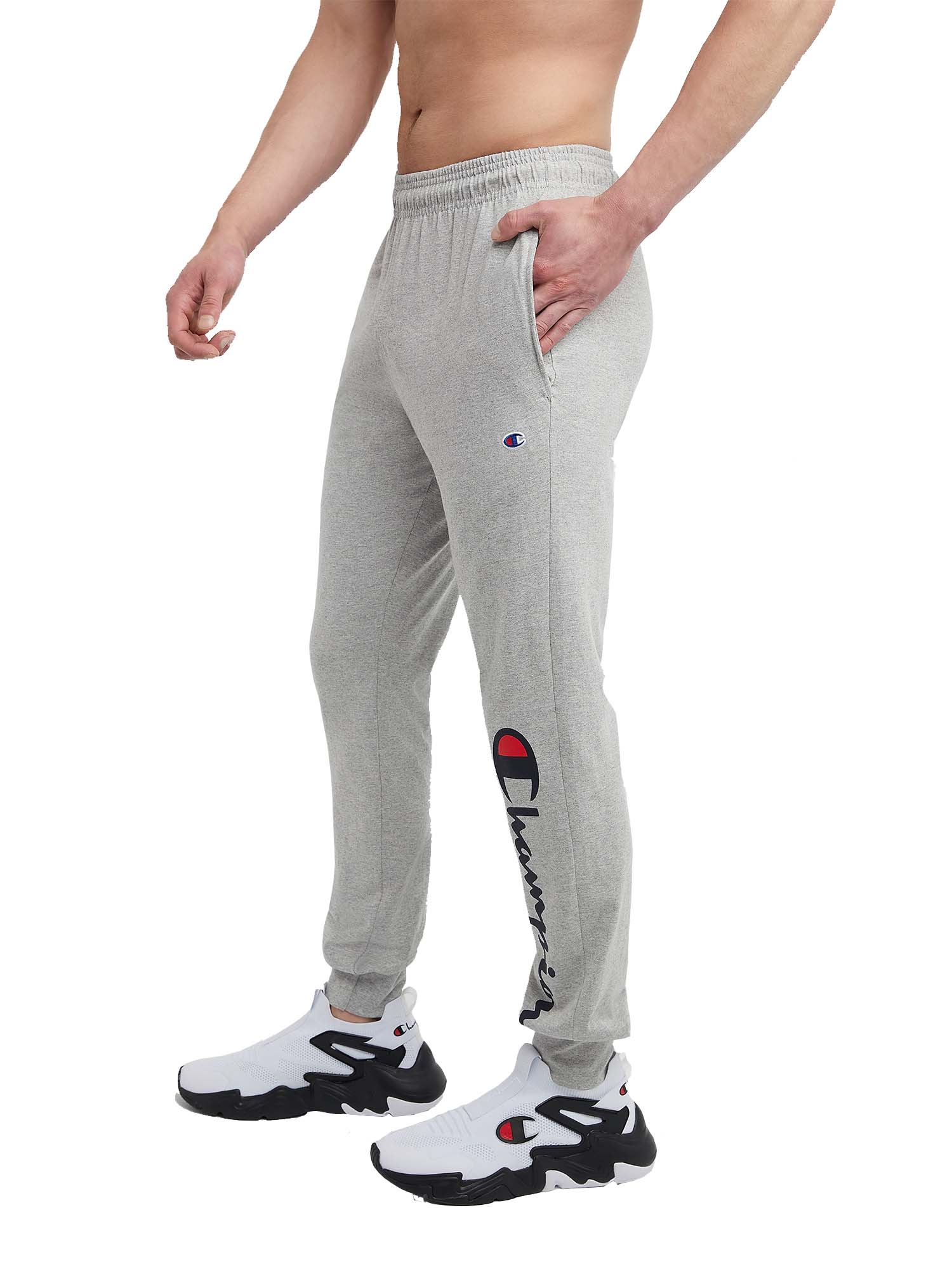 Champion Men's Classic Jersey Graphic Script Logo Jogger Pants, up to Size 2XL - image 3 of 6