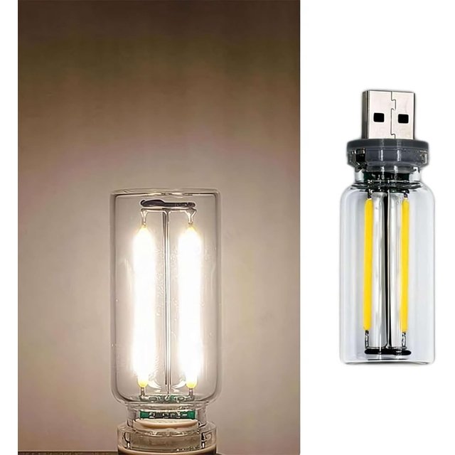 HUGFEGWE Retro Car Lamps, USB Led Car Interior Atmosphere Lamp,Touch Control LED Night Light,Plug-in USB Automotive Interface Charging Night Lamps,Dimmable USB LED Car Interior Atmosphere AZ824-6363