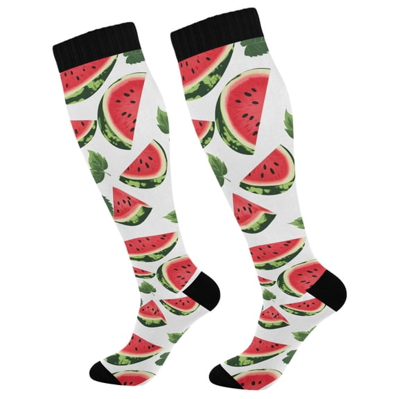 joogoo Watermelons Long Socks Women Men Knee High Sock